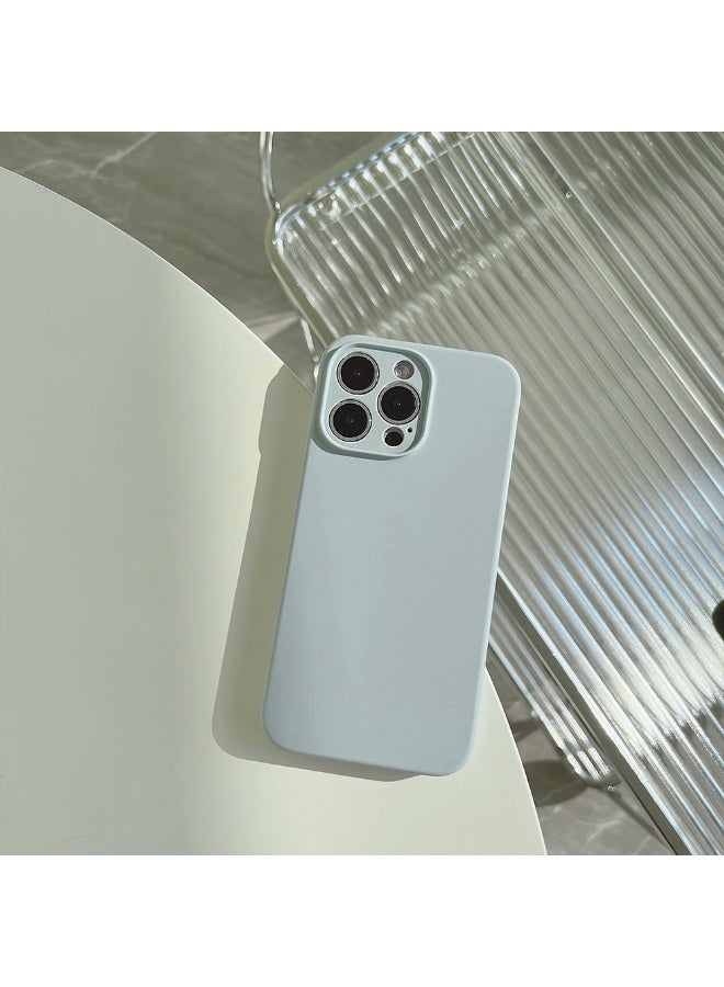 NIBEMINENT Liquid Silicone Solid Color Protective TPU Case Cover For iPhone 15, Baby Blue