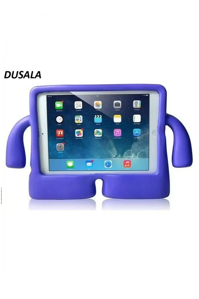 DUSALA Kids Shock‑Proof EVA Case with Handle & Stand for iPad Air Air 2 9.7 Bright Durable Cover(Purple)