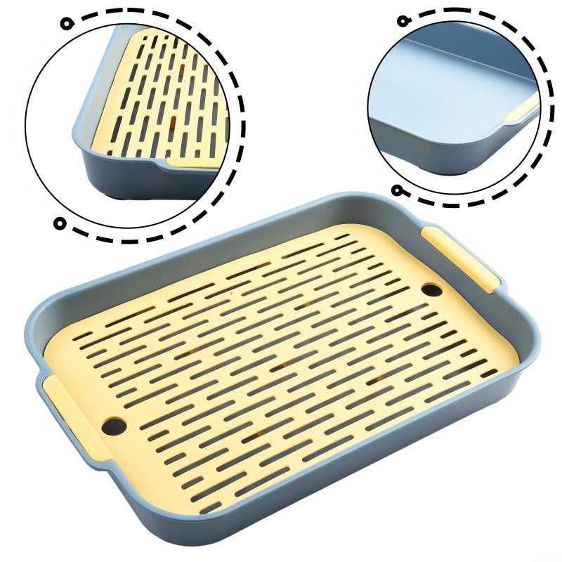 Small Pet Litter Tray Detachable Grid Easy Clean Size D - Image 5
