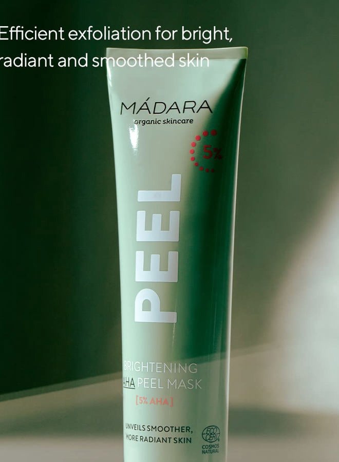 MÁDARA Organic Skincare | Brightening AHA Peel Mask - 60ml, Exfoliating face mask with AHA fruit acids, Contains vitamin C and lactic acid, Face exfoliator for brightness and glow, Ecocert certified. - Image 3