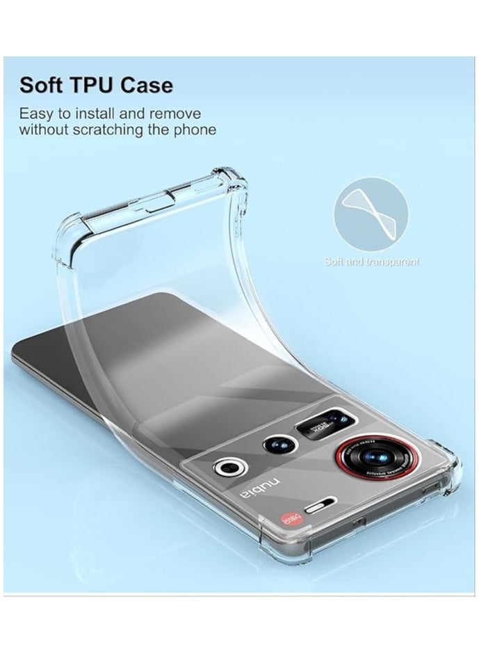 general Clear Case Compatible with ZTE Nubia Z70 Ultra 5G, Slim Fit TPU Transparent Soft Back Cover with 4 Corner Shockproof Airbag and Camera Lens Protection - Image 2