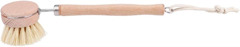 comfrt Sink Dishwasher Kitchen Dish Brush Wooden Stiff Bristle Dish Brush Handle Scrub Brush for Kitchen Sink Pot Pan Cleaning Tool (Assorted Color) Scrubber - Image 5