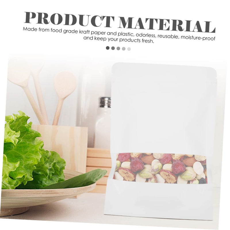 50pcs Resealable Self Sealing Bags with Window for Snacks Food Storage Jewelry and Crafts - Image 4