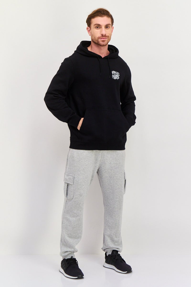 Hurley Men Sportswear Fit Long Sleeve Outdoor Hoodie, Black  - Image 4