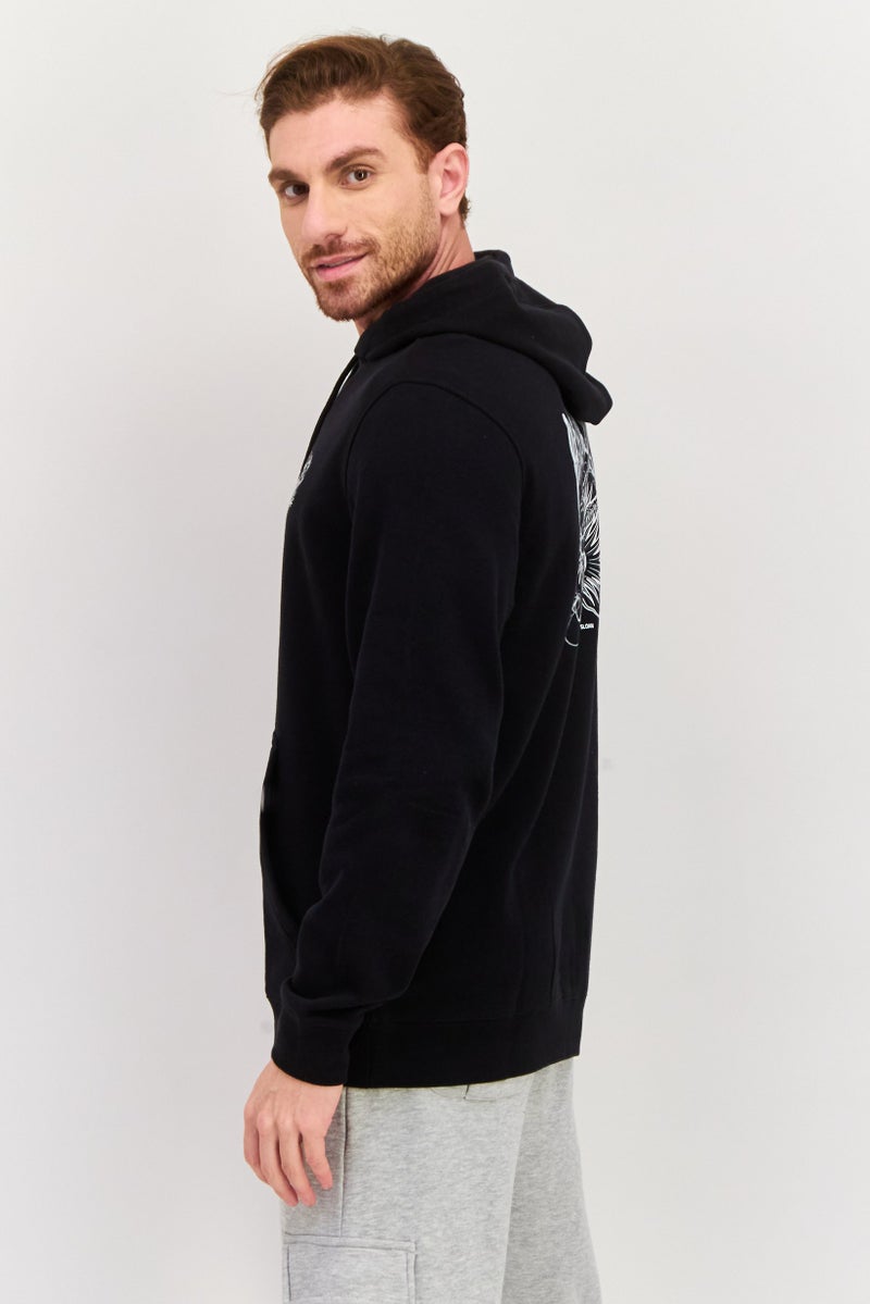 Hurley Men Sportswear Fit Long Sleeve Outdoor Hoodie, Black  - Image 3