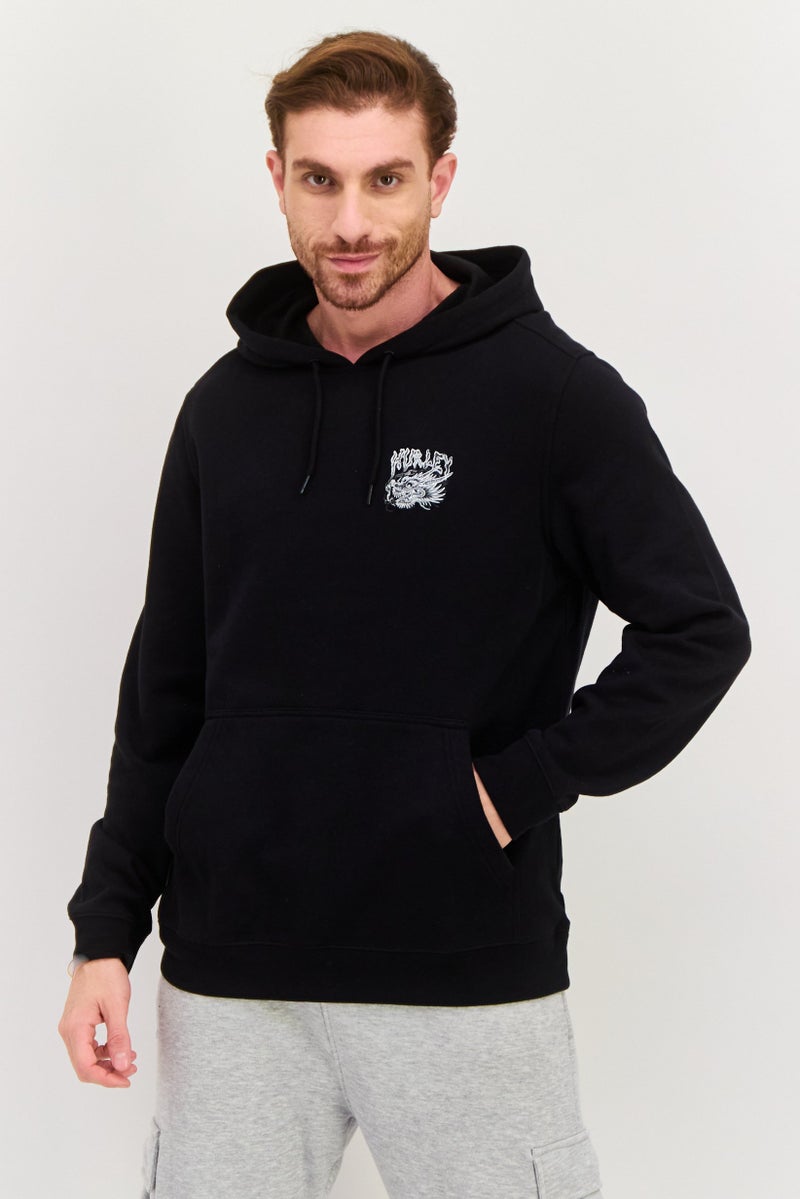 Hurley Men Sportswear Fit Long Sleeve Outdoor Hoodie, Black  - Image 1