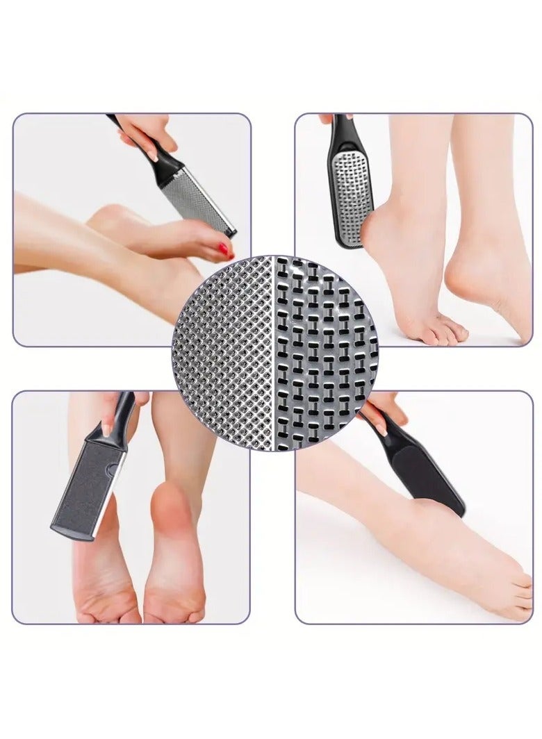 ORiTi Pedicure Kit Foot File Set Professional Manicure Nail Foot Spa Care Tools Double Sided Files Scraper Rasp - Blue - Image 3