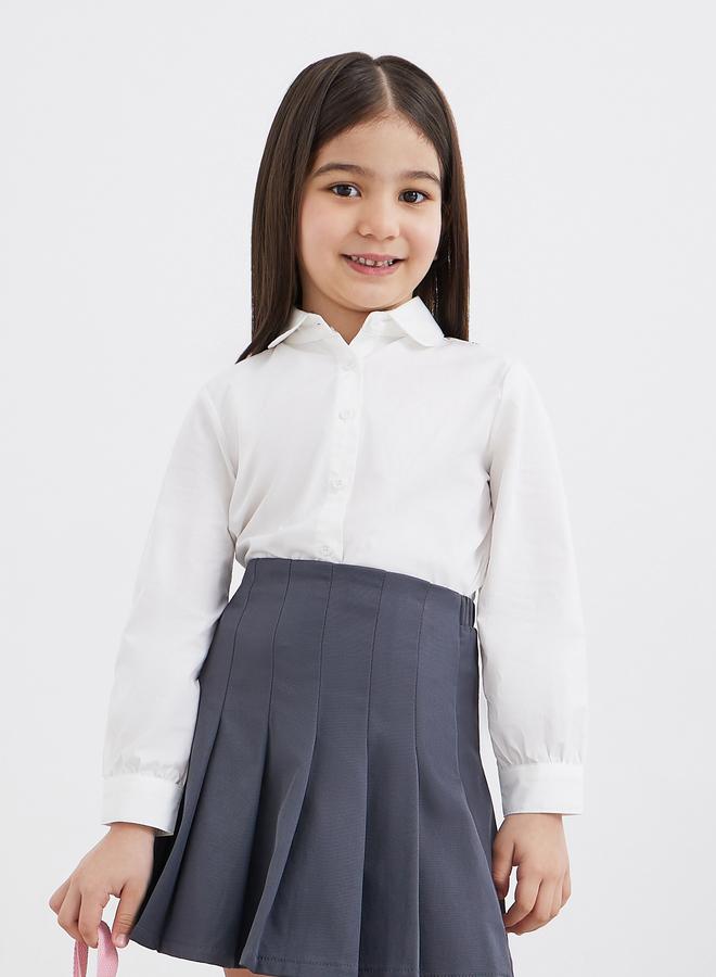 Styli Girls White Peter Pan Collar Shirt - Image 3