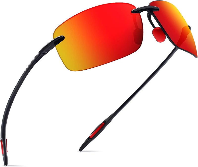 JULI Eyewear نظارات شمسية رياضية JULI للرجال والنساء إطار بدون حواف TR90 للجري وصيد الأسماك والجولف وركوب الأمواج والقيادة - Image 4