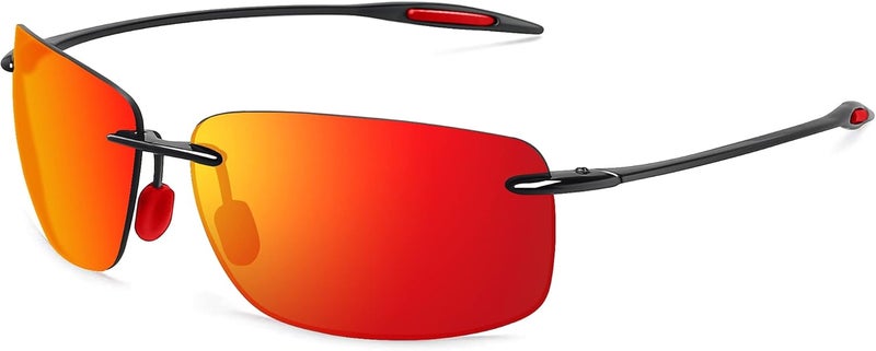 JULI Eyewear نظارات شمسية رياضية JULI للرجال والنساء إطار بدون حواف TR90 للجري وصيد الأسماك والجولف وركوب الأمواج والقيادة - Image 1