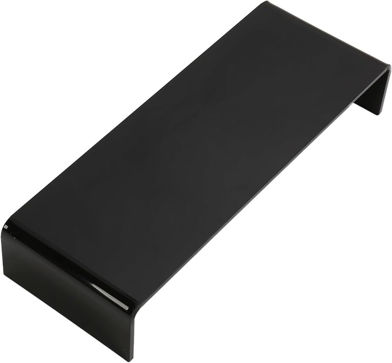 Acrylic Monitor Riser, 3.5 Inch Height Ergonomic Computer Stand, Holds up to 50 lbs, Space Saving Desk Organizer for Laptop Monitor TV in Bedroom or Study (Black) - Image 4