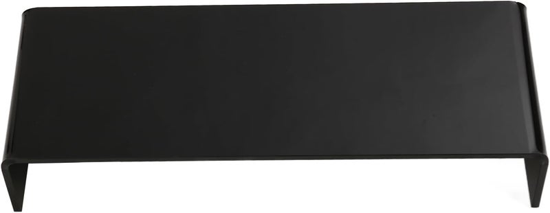 Acrylic Monitor Riser, 3.5 Inch Height Ergonomic Computer Stand, Holds up to 50 lbs, Space Saving Desk Organizer for Laptop Monitor TV in Bedroom or Study (Black) - Image 1