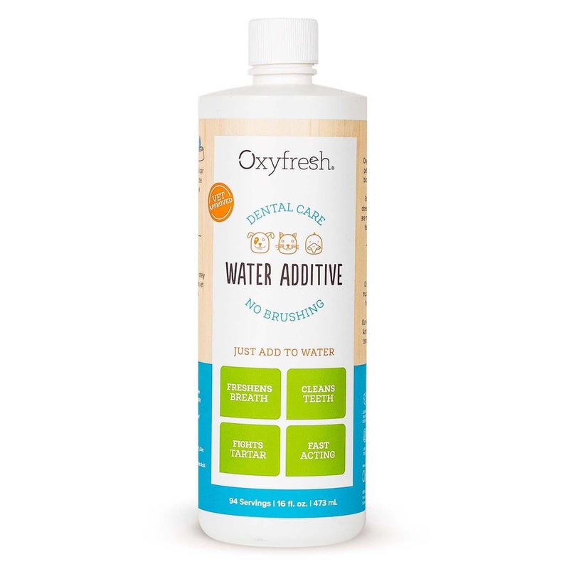 Oxyfresh Premium Pet Dental Care Solution Pet Water Additive: Best Way to Eliminate Bad Dog Breath and Cat Bad Breath - Fights Tartar & Plaque - So Easy, Just Add to Water! Vet Recommended 16 oz. - Image 1