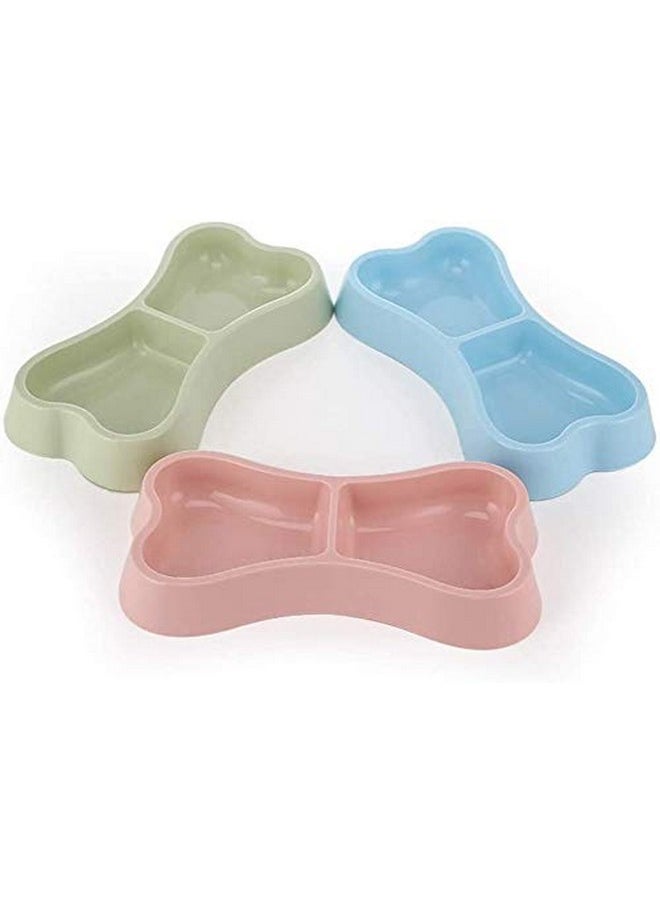 Cat Bowl Plastic Pet Bowl Dog Bone Shape Double Bowl 24X12.5X3.5Cm -2 X 200 Ml (Buy 1 Get 1 Free) (Blue) - pzsku/ZCDB673AA21DC997E301AZ/45/_/1728309052/c0791128-5a6e-4c50-a597-3dba1c0a0e4d