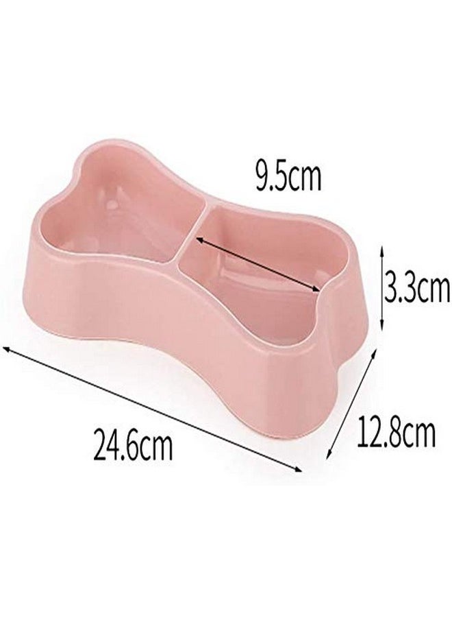 Cat Bowl Plastic Pet Bowl Dog Bone Shape Double Bowl 24X12.5X3.5Cm -2 X 200 Ml (Buy 1 Get 1 Free) (Blue) - pzsku/ZCDB673AA21DC997E301AZ/45/_/1728309060/f8853c4d-2d70-440d-9c2a-d4ff52bd258c