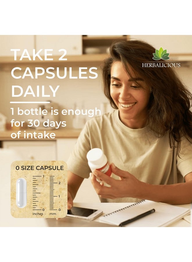 HERBALICIOUS مكملات الكولاجين البقري العشبية للرجال والنساء | ببتيدات كولاجين بقري مهدرجة من العشب - مكمل غذائي لدعم المفاصل والأعصاب والعظام - غير معدلة وراثيًا، مضادة للشيخوخة - 100 كبسولة - Image 4