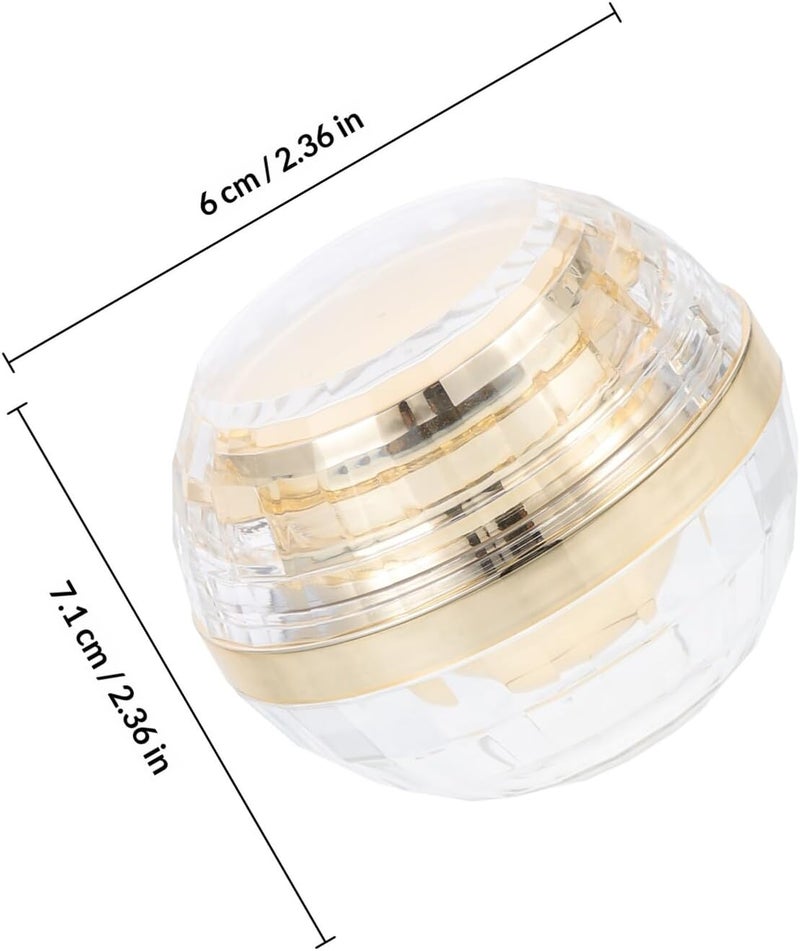 ABOOFAN Refillable Face Cream Jar 50g Small Acrylic Cosmetics Sample Box Travel Storage Container with Screw Lid for Lotion Skincare - Image 2
