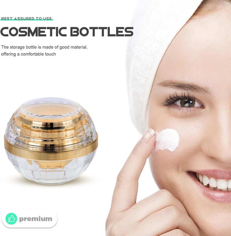 ABOOFAN Refillable Face Cream Jar 50g Small Acrylic Cosmetics Sample Box Travel Storage Container with Screw Lid for Lotion Skincare - Image 3