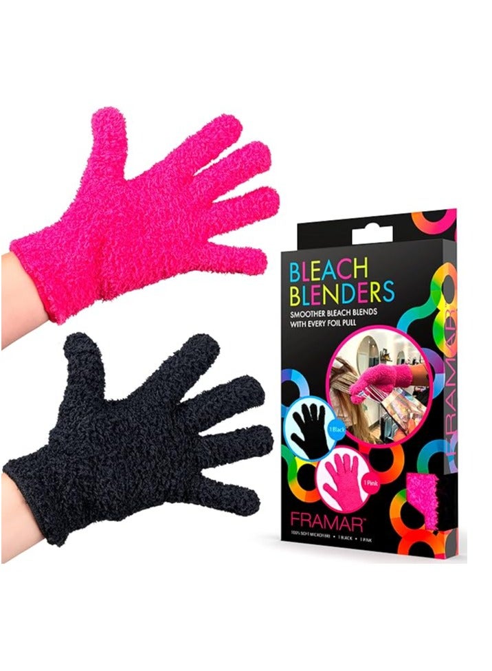 framar FRAMAR Bleach Blender Microfiber Gloves – Hair Dye Gloves, Pink Gloves For Hair Salon Supplies, Fuzzy Gloves, Reusable Gloves For Cleaning, Microfiber Mitt For Hairstylist Supplies, Hair Color Gloves - Image 1