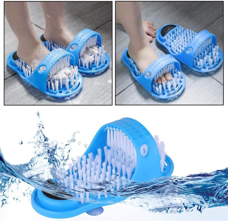 Silicone Foot Scrubber Slipper with Pumice Stone, Shower Bath Massage Sandal for Exfoliation, Heel Removal and Relaxing Foot Cleaning, Single Piece Design (One pack (1 pieces)) - Image 5