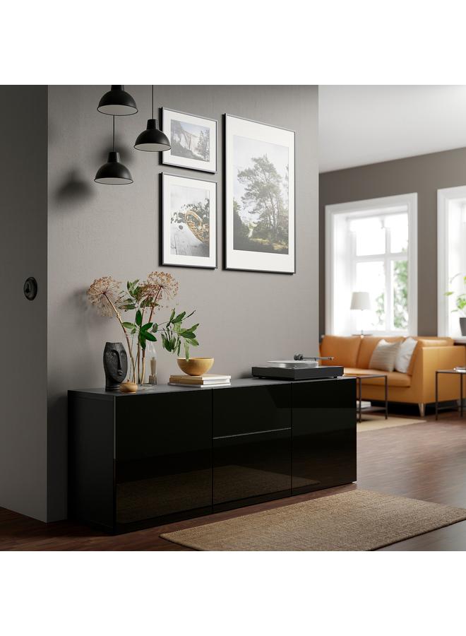 زبون باب، أسود لامع، 60×64 سم - Image 4