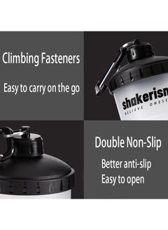 Aikanbo Triple Protein Powder Storage Funnel  Travel Protein Powder Container To Go with Carabiner & Reinforced Caps to Stop Spills - Protein & Pre Workout Powder Supplement Funnel for Bottles & Shakers  - Image 5