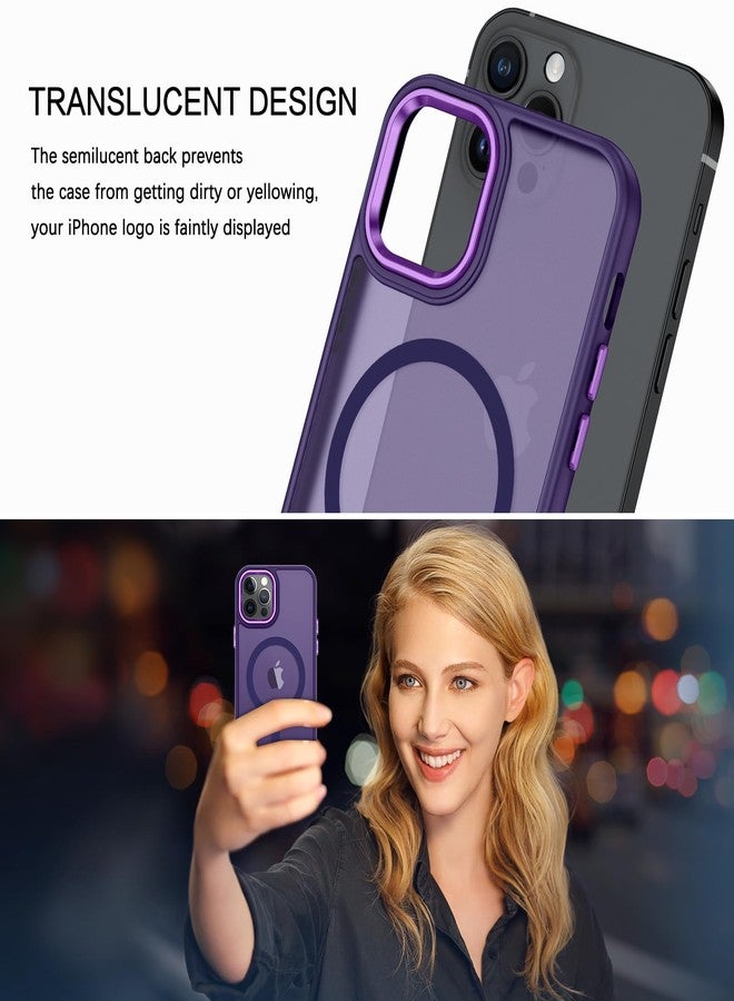 بنتوبين جراب BENTOBEN المغناطيسي لهاتف iPhone 12 و12 Pro [متوافق مع Magsafe]، تصميم نحيف غير لامع، مقاوم للصدمات، حماية من السقوط، غطاء مغناطيسي لهاتف iPhone 12/12 Pro، لون بنفسجي، مناسب للفتيات والنساء والأولاد والرجال - Image 5