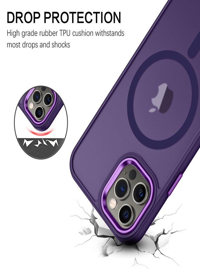 بنتوبين جراب BENTOBEN المغناطيسي لهاتف iPhone 12 و12 Pro [متوافق مع Magsafe]، تصميم نحيف غير لامع، مقاوم للصدمات، حماية من السقوط، غطاء مغناطيسي لهاتف iPhone 12/12 Pro، لون بنفسجي، مناسب للفتيات والنساء والأولاد والرجال - Image 3