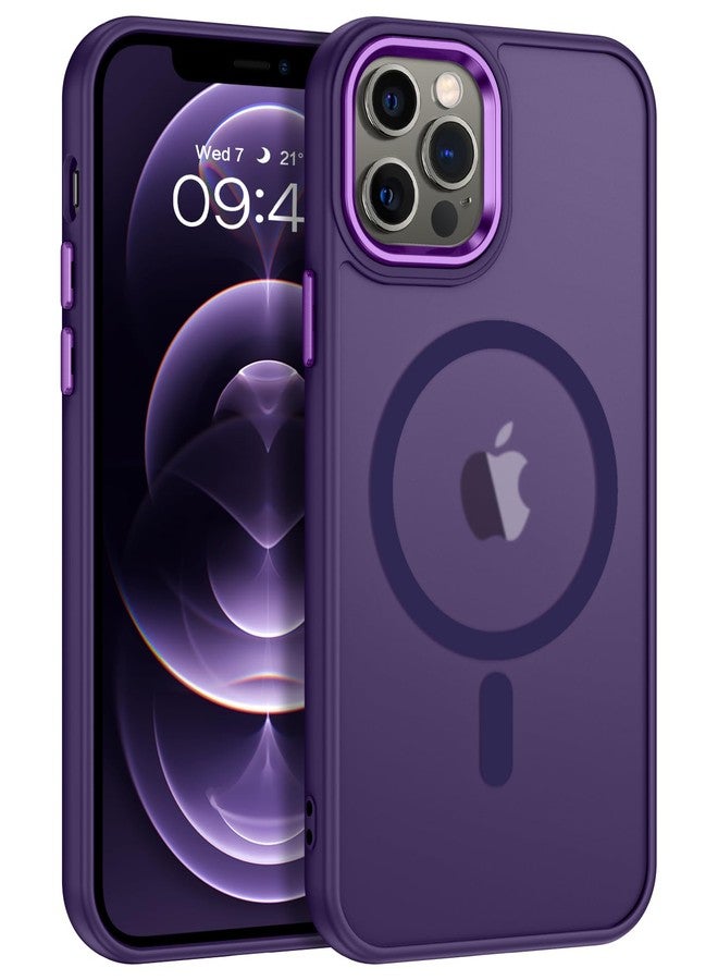 بنتوبين جراب BENTOBEN المغناطيسي لهاتف iPhone 12 و12 Pro [متوافق مع Magsafe]، تصميم نحيف غير لامع، مقاوم للصدمات، حماية من السقوط، غطاء مغناطيسي لهاتف iPhone 12/12 Pro، لون بنفسجي، مناسب للفتيات والنساء والأولاد والرجال - Image 1