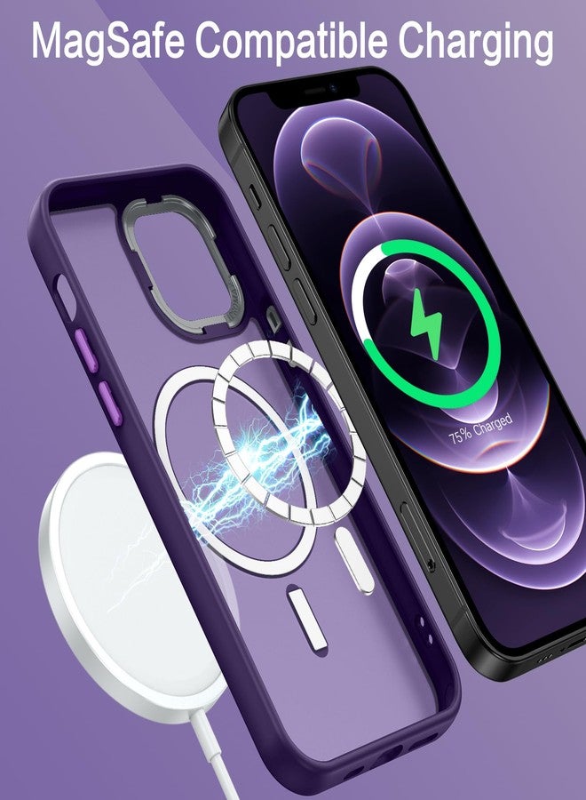 بنتوبين جراب BENTOBEN المغناطيسي لهاتف iPhone 12 و12 Pro [متوافق مع Magsafe]، تصميم نحيف غير لامع، مقاوم للصدمات، حماية من السقوط، غطاء مغناطيسي لهاتف iPhone 12/12 Pro، لون بنفسجي، مناسب للفتيات والنساء والأولاد والرجال - Image 2