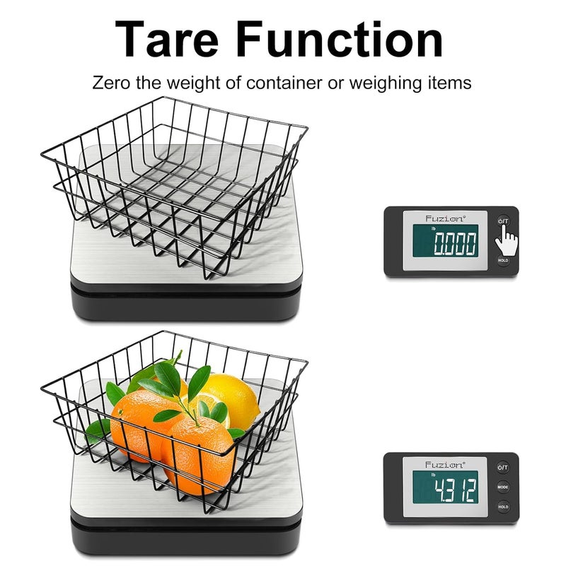 FUZION Shipping Scale - Wireless Postal Scale | Wireless Control(up to 17ft), 110LB x 0.1oz, Large LCD Display, 5 Units, Dual Power Options, Digital Scale for Packages - Image 4