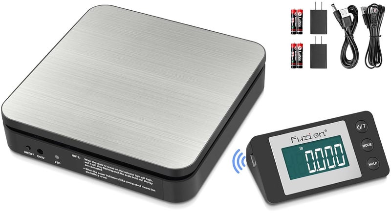 FUZION Shipping Scale - Wireless Postal Scale | Wireless Control(up to 17ft), 110LB x 0.1oz, Large LCD Display, 5 Units, Dual Power Options, Digital Scale for Packages - Image 1
