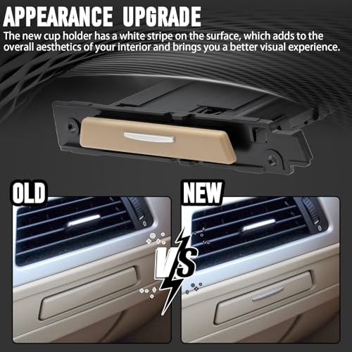 WEILEITE Replacement Cup Holder Compatible with BMW 3 Series E90 E92 328i E93 E91 335i 330i 325i 325xi 328xi 323i 330xi 335xi 335is 335d 2006-2013 Replace 51459173473(Front Right Passenger Side) - Image 2