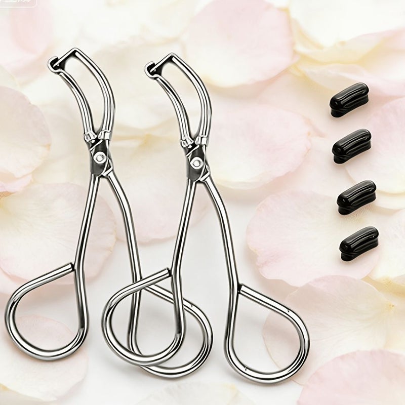 Stainless Steel Eyelash Curler Set Silvery 6pcs Professional Eye Beauty Tool - Image 4