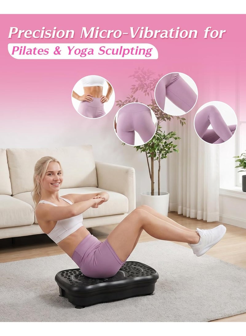 Samira Vibration Plates, 180 Speeds Vibrating Fitness Platform for Full Body Workout and Weight Loss, 330 Lbs Capacity with Resistance Bands and Bluetooth for Women Men - Image 4