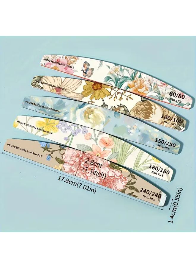 5PCS 240 Grit Double Sided Nail Files For Manicure And Pedicure Long Lasting - Image 5