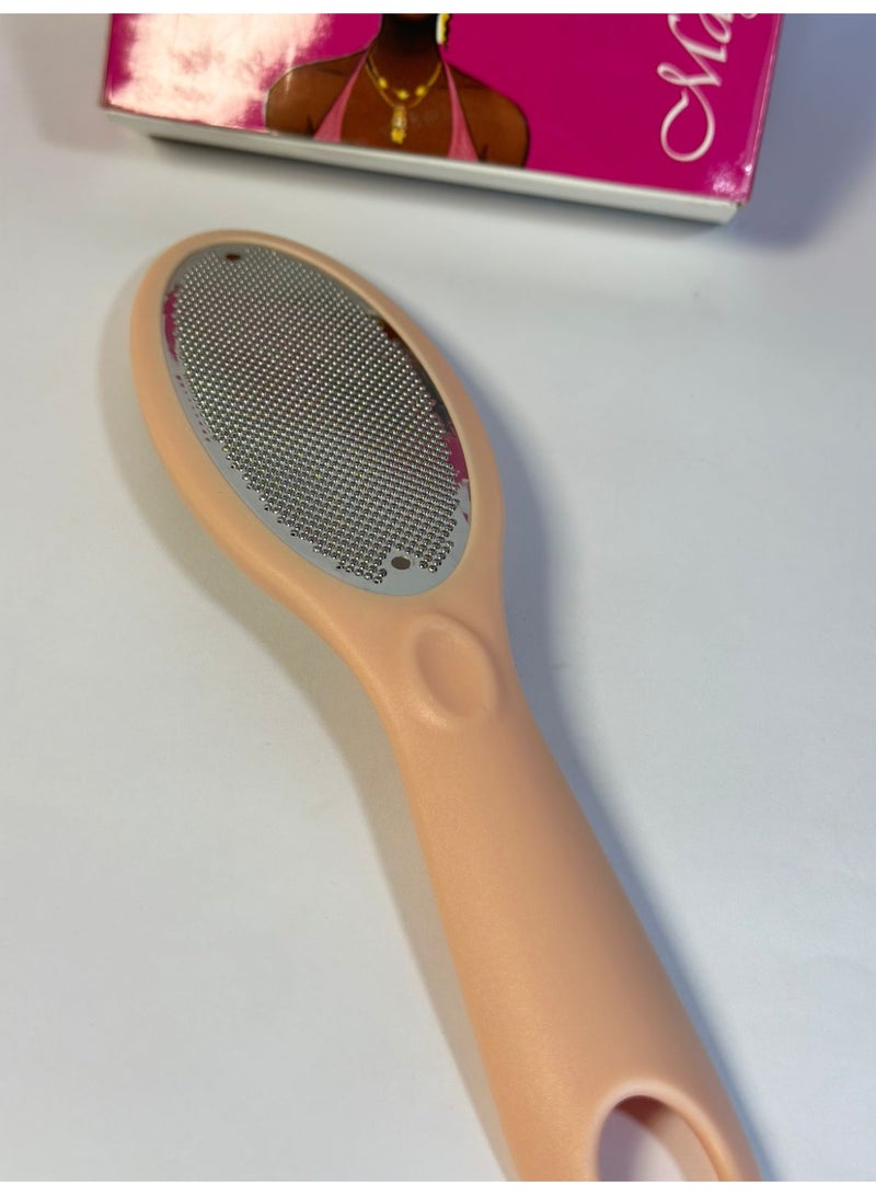 Professional foot scrubber for removing dead and rough skin from wet and dry feet. Made of surgical stainless steel, multi-colored, 1pcs. - Image 2