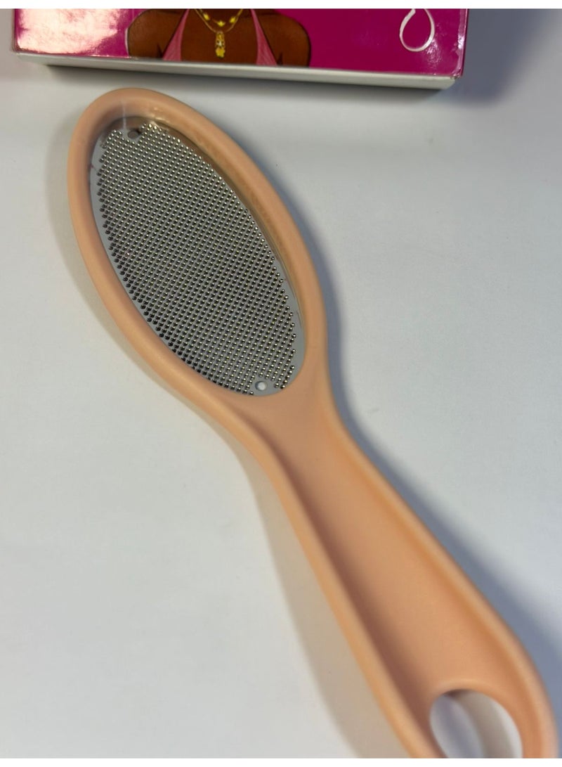 Professional foot scrubber for removing dead and rough skin from wet and dry feet. Made of surgical stainless steel, multi-colored, 1pcs. - Image 5