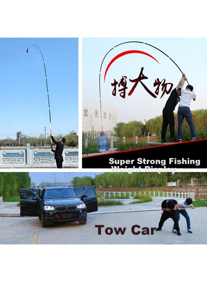 Simago Fishing Rod, Ultra-light For Big Fish, 19 Sections, For Silver Carp And Carp Fishing, Ultra-hard Carbon Fiber Hand Rod, 6h Zhiba, 5.4 Meters - Image 2