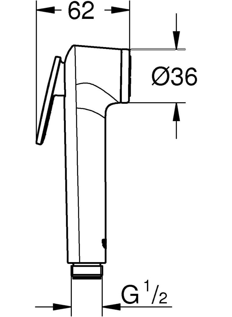 GROHE Tempesta-F Trigger Spray | Hand Shower with Trigger Control | Anti-Limescale System | Fits All Standard Shower Hoses | Durable Sparkling Sheen | Chrome | 2751200F - Image 4