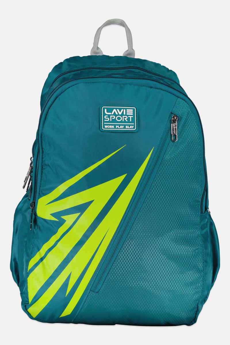 Lavie Men Graphic Print Backpack, Teal Blue - Image 1