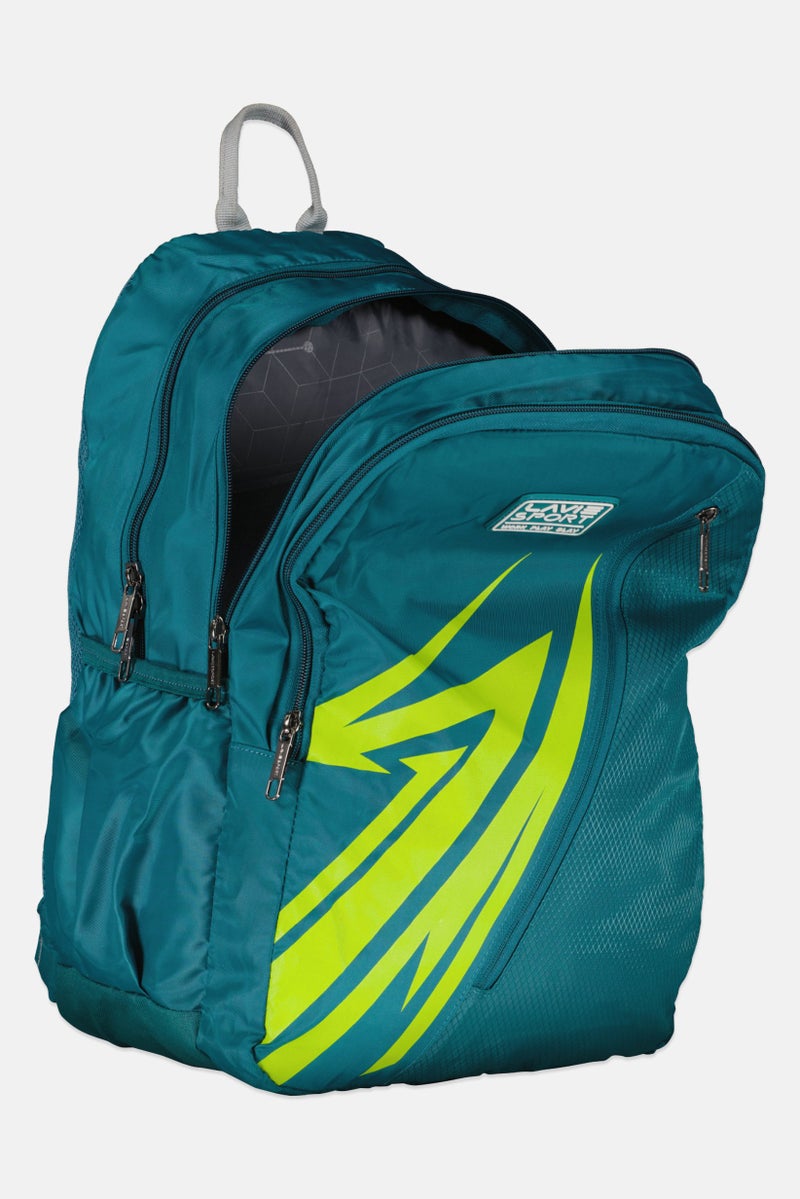 Lavie Men Graphic Print Backpack, Teal Blue - Image 3
