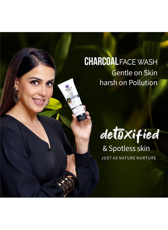 AYOUTHVEDA Activated Charcoal Face Wash | Anti-Pollution, Deep Pore Cleaning & Oil Control | Skin Purifying & Deep Detox Formula | For Men & Women (Pack Of 1; 100Ml)  - Image 3