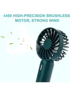 Ocean Handheld Mini Fan Battery Operated Small Personal Portable Fan Speed Adjustable USB Rechargeable Fan for Kids Girls Women Men Home Office Indoor Outdoor Travelling (Green)  - Image 2