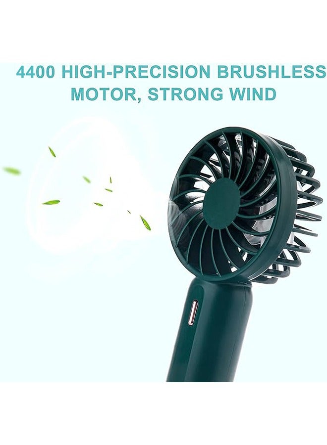 جي أس بطارية مروحة صغيرة محمولة شخصية صغيرة تعمل سرعة مروحة محمولة قابلة للضبط مروحة قابلة لإعادة الشحن للأطفال الفتيات النساء وزارة الداخلية السفر في الهواء الطلق (أخضر) - Image 2