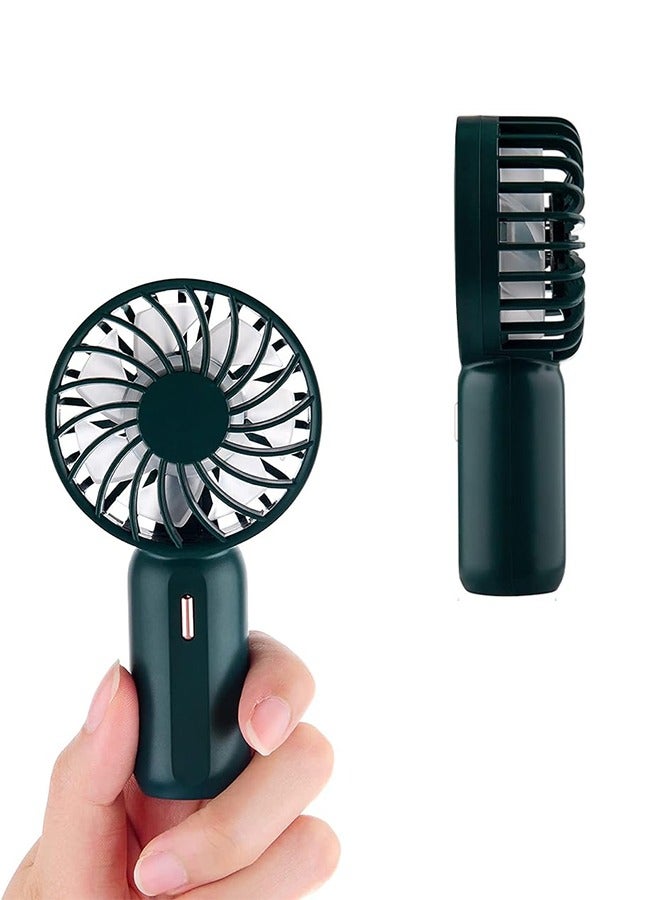 جي أس بطارية مروحة صغيرة محمولة شخصية صغيرة تعمل سرعة مروحة محمولة قابلة للضبط مروحة قابلة لإعادة الشحن للأطفال الفتيات النساء وزارة الداخلية السفر في الهواء الطلق (أخضر) - Image 1