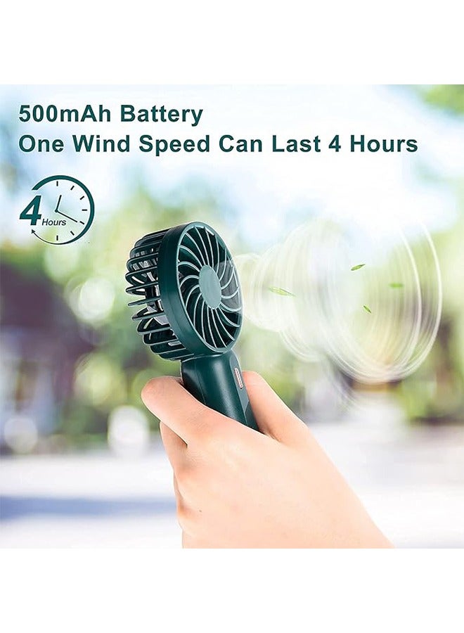 جي أس بطارية مروحة صغيرة محمولة شخصية صغيرة تعمل سرعة مروحة محمولة قابلة للضبط مروحة قابلة لإعادة الشحن للأطفال الفتيات النساء وزارة الداخلية السفر في الهواء الطلق (أخضر) - Image 4