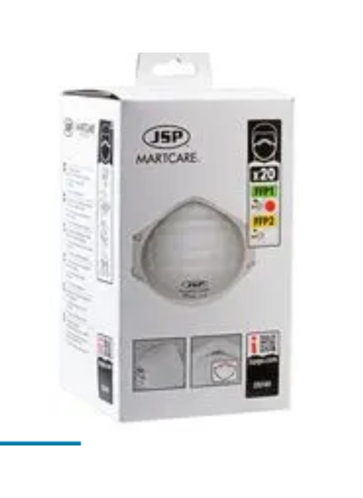JSP 20Pcs P1 (FFP1) Respiratory Face Masks -  BEG110-001-B00  - Image 2