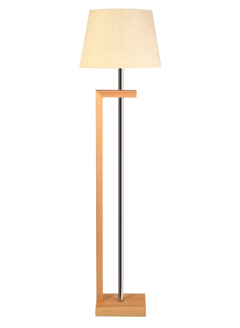 El Rawda Lighting Modern Floor Lamp | Floor Lamp With A Distinctive And Unique Shape, Suitable For All Tastes | Color: Wooden × Beige | Size: 150x19x24 cm - Image 1