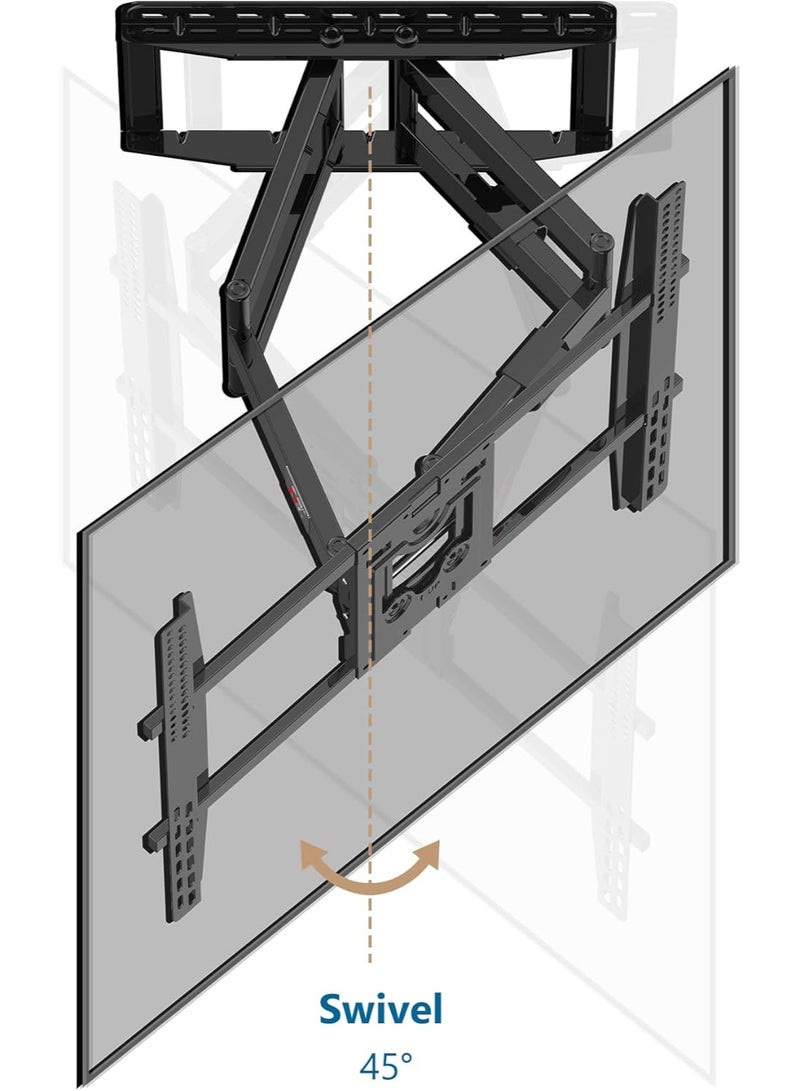 NB North Bayou Heavy Duty TV Wall Mount Double Arms Articulating Swivel TV Bracket for Most 75”-110 inch LED LCD OLED TVs VESA Compatible Hold up to 200 lbs Wall Bracket SP5 - Image 2